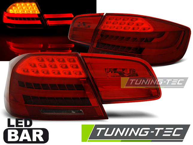 Bmw E92 2006-2010 Fanali Posteriori Led Bar Rosso Fumé