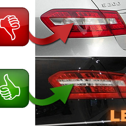 Mercedes W212 2009-2013 Classe E Fanali Posteriori Led Rosso Fumé