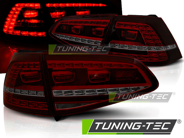VW Golf 7 2013-2017 Fanali Posteriori LED sportivi rosso-fumé