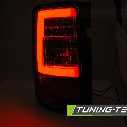 Vw Caddy 2003-2014 Fanali Posteriori Led Bar Rosso Fumé