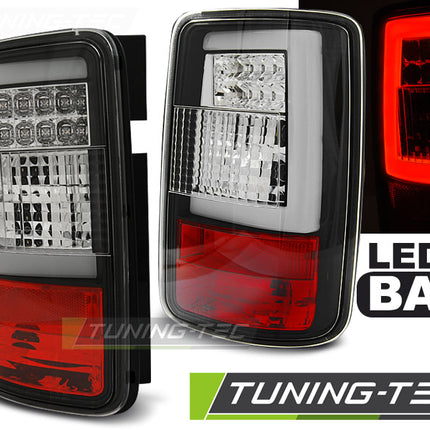 Vw Caddy 2003-2014 Fanali Posteriori Led Bar Neri