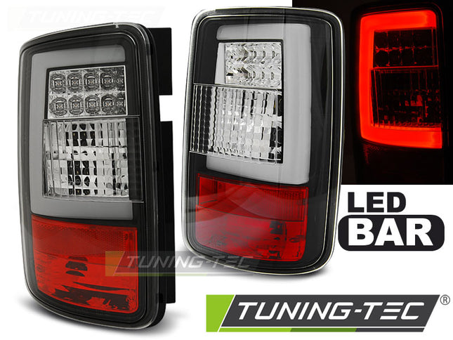 Vw Caddy 2003-2014 Fanali Posteriori Led Bar Neri