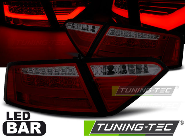 Audi A5 2007-2011 Fanali Posteriori Led Bar Rosso Fumé