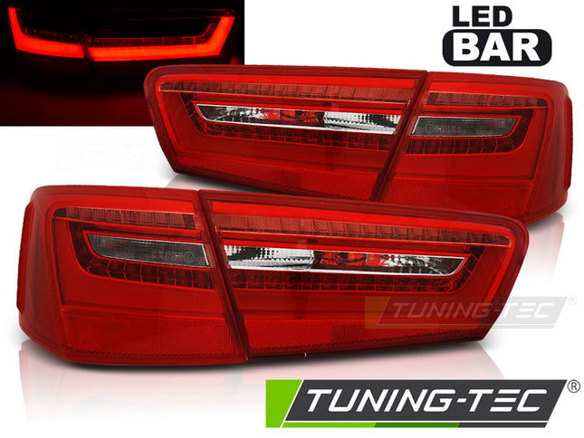 Audi A6 C7 2011-2014 Fanali Posteriori LED Rosso Bianco