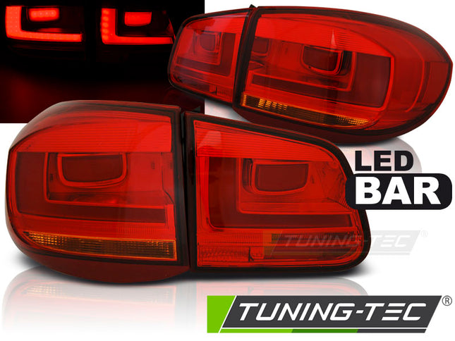 Vw Tiguan 2007-2011 Fanali Posteriori Led Bar Rosso