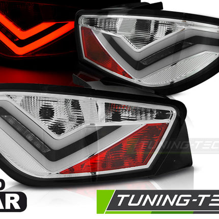 Seat Ibiza 6J 3D 2008-2012 Fanali Posteriori Led Bar Cromati