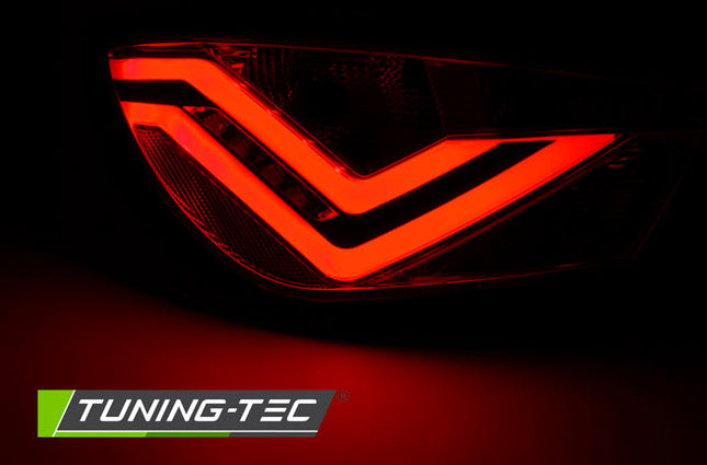 Seat Ibiza 6J 3D 2008-2012 Fanali Posteriori Led Bar Cromati