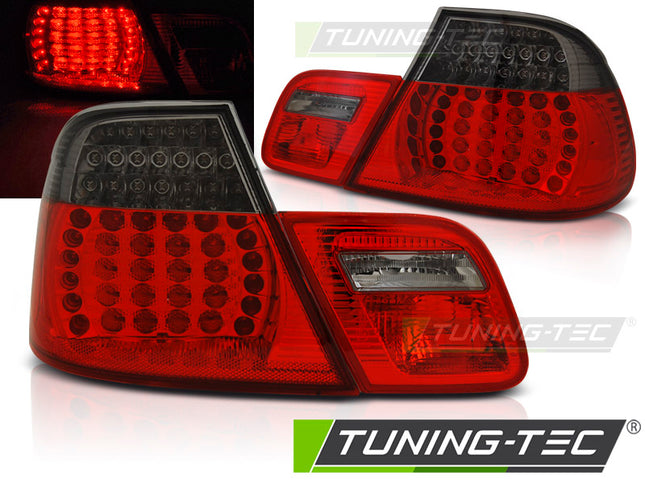 Bmw E46 2003-2006 Coupe Fanali Posteriori Led Rosso Fumé