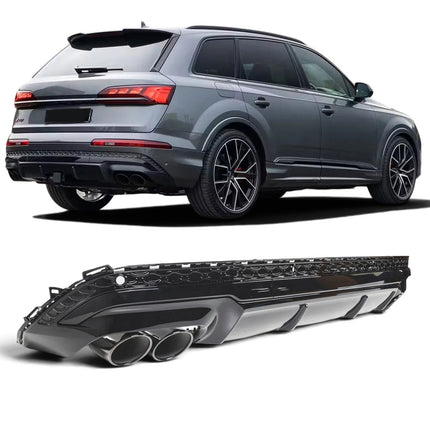 Diffusore con Terminali Neri per Audi Q7 4M Restyling 2024-2026