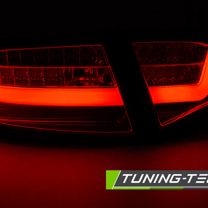 Audi A6 2008-2011 Berlina Fanali Posteriori Led Bar Cromati Seq