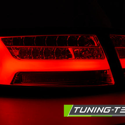 Audi A6 2008-2011 Berlina Fanali Posteriori Led Bar Cromati Seq