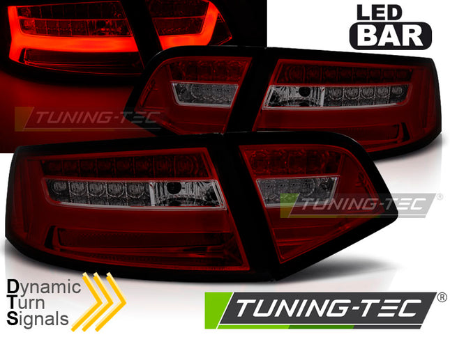 Audi A6 2008-2011 Berlina Fanali Posteriori Led Bar Rosso Fumé Seq