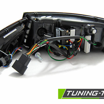Audi A6 2008-2011 Berlina Fanali Posteriori Led Bar Neri Fumé Seq