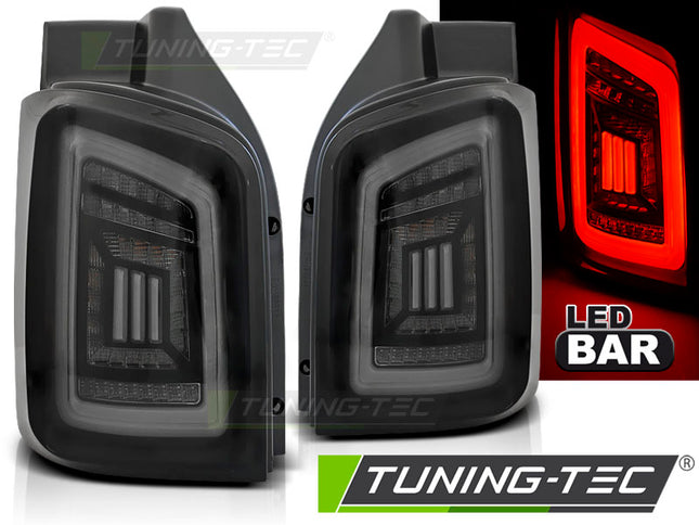 Vw T5 2003-2009 / 2010-2015 Fanali Posteriori Led Bar Fumé Neri