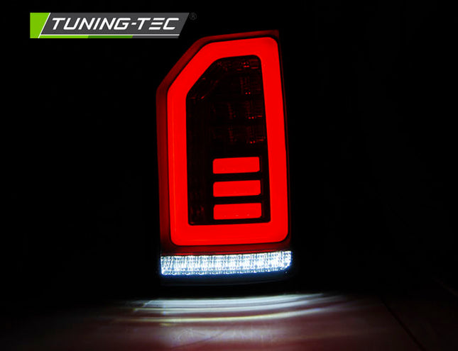 Vw T6 2015-2019 Fanali Posteriori Led Bar Fumé Neri Bianco