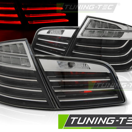 Bmw F10 2010-2013 Fanali Posteriori Led Bar Neri Cromati Lci Look