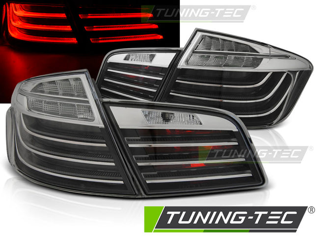 Bmw F10 2010-2013 Fanali Posteriori Led Bar Neri Cromati Lci Look