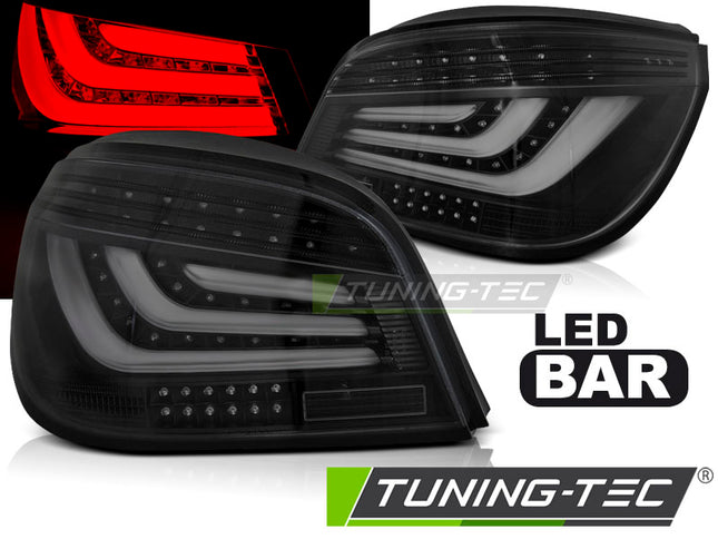 Bmw E60 Lci 2007-2009 Fanali Posteriori Led Bar Neri