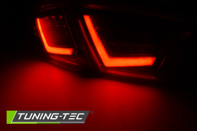 Seat Leon 2009-2012 Fanali Posteriori Led Bar Rosso Fumé