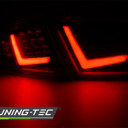 Seat Leon 2009-2012 Fanali Posteriori Led Bar Rosso Fumé