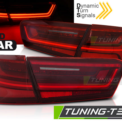 Audi A6 C7 2011-2014 Fanali Posteriori Led Bar Rosso Bianco Sequenziali