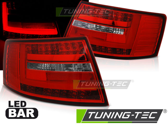 Audi A6 C6 2004-2008 Berlina Fanali Posteriori Led Bar Rosso Bianco 6Pin