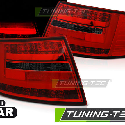 Audi A6 C6 2004-2008 Berlina Fanali Posteriori Led Bar Rosso Fumé 6Pin