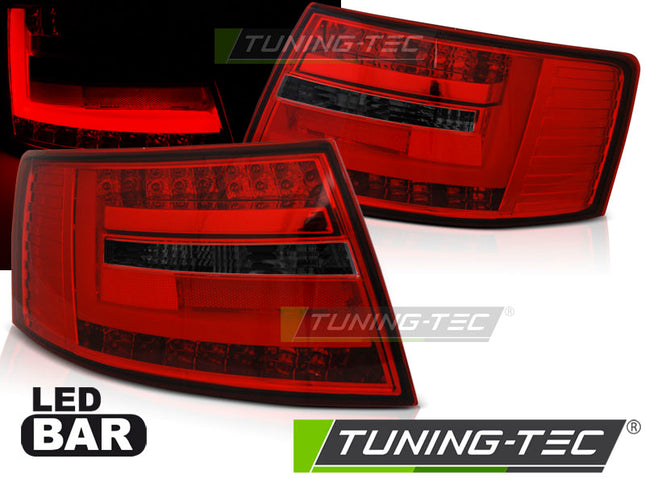 Audi A6 C6 2004-2008 Berlina Fanali Posteriori Led Bar Rosso Fumé 7Pin
