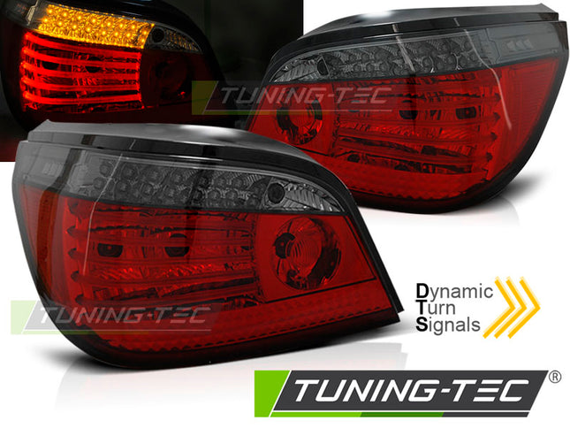 BMW E60 LCI 2007-2009 Fanali Posteriori LED rosso fumé sequenziale