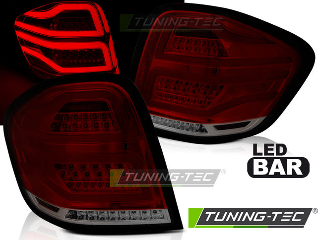 Mercedes W164 2005-2008 Classe M Fanali Posteriori Led Bar Rosso Fumé
