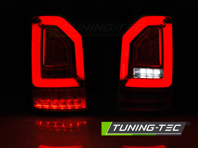 Vw T6 2015-2019 Fanali Posteriori Led Bar Cromati Seq Oem Bulb