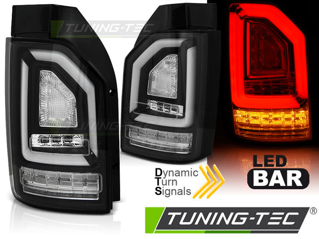 Vw T6 2015-2019 Fanali Posteriori Led Bar Neri Seq Oem Led