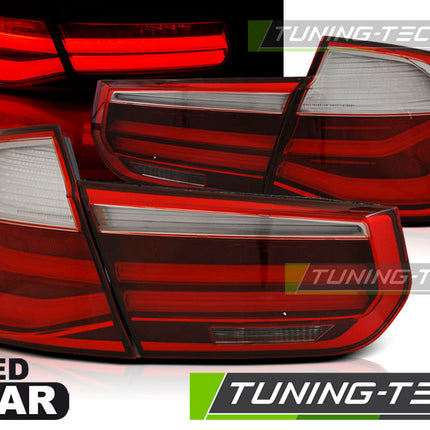 Bmw F30 2011-2015 Fanali Posteriori Led Bar Rosso Fumé