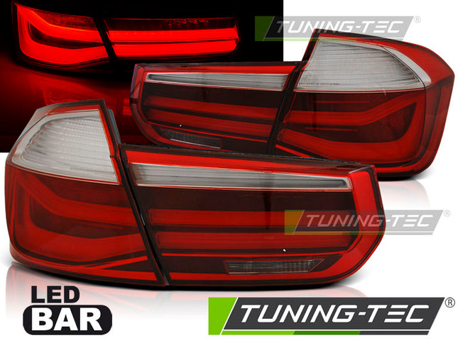 Bmw F30 2011-2015 Fanali Posteriori Led Bar Rosso Fumé