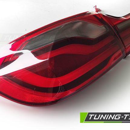 Bmw F32 F33 F36 2013-2016 Fanali Posteriori Led Bar Rosso Fumé