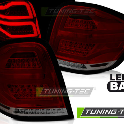 Mercedes W164 2009-2011 Classe M Fanali Posteriori Led Bar Rosso Fumé