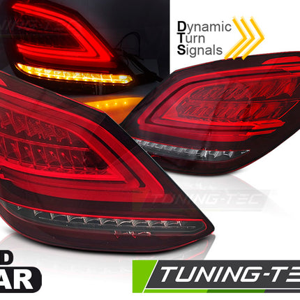 Mercedes W205 2014-2018 Classe C Fanali Posteriori Led Bar Rosso Seq