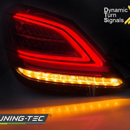 Mercedes W205 2014-2018 Classe C Fanali Posteriori Led Bar Rosso Seq
