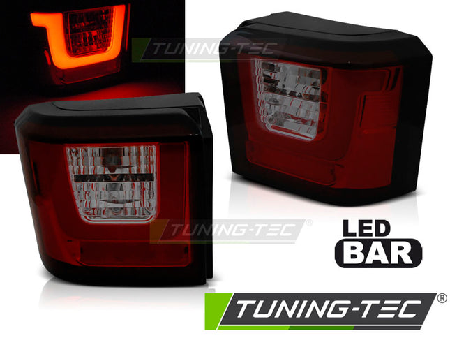 Vw T4 1990-2003 Fanali Posteriori Led Bar Rosso Fumé