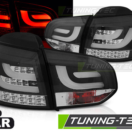 Vw Golf 6 2008-2012 Fanali Posteriori Led Bar Neri