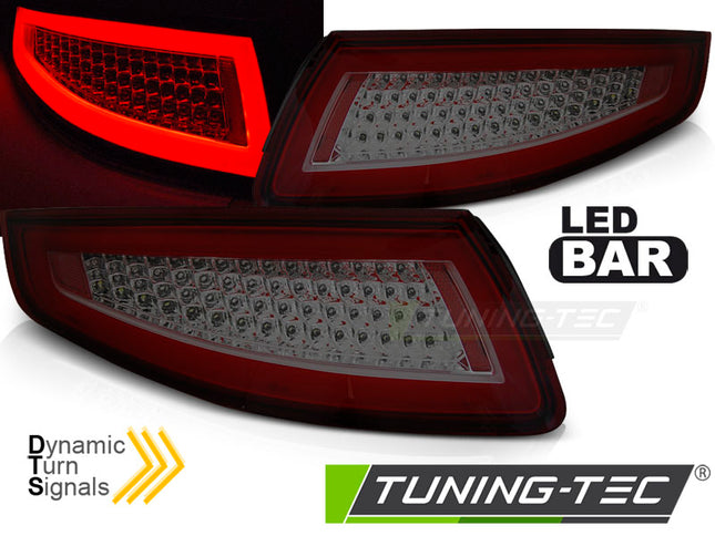 Porsche 911 997 2004-2009 Fanali Posteriori Led Bar Rosso Fumé Seq