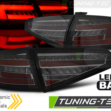 Audi A4 B8 2012-2015 Berlina Fanali Posteriori Led Bar Fumé Seq Oem