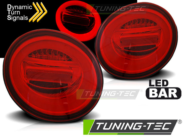 Vw New Beetle 1998-2005 Fanali Posteriori Led Bar Rosso Bianco Seq