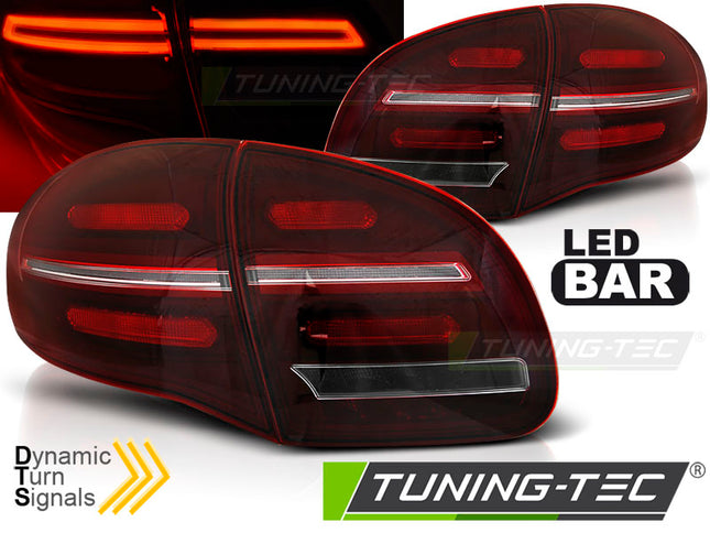 Porsche Cayenne 2010-2015 Fanali Posteriori Led Bar Rosso Bianco Seq