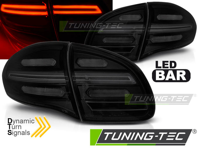 Porsche Cayenne 2010-2015 Fanali Posteriori Led Bar Fumé Seq