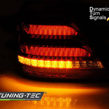 Mercedes W203 2000-2004 Berlina Fanali Posteriori Led Bar Rosso Fumé Seq