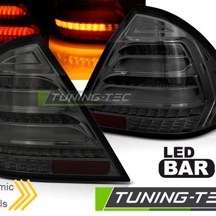 Mercedes W203 2000-2004 Berlina Fanali Posteriori Led Bar Fumé Seq