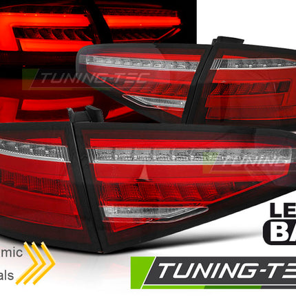 Audi A4 B8 2012-2015 Berlina Fanali Posteriori Led Bar Rosso Bianco Seq