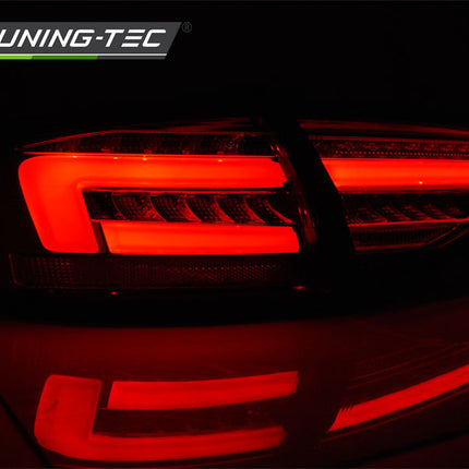 Audi A4 B8 2012-2015 Berlina Fanali Posteriori Led Bar Rosso Fumé Oem