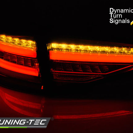 Audi A4 B8 2012-2015 Berlina Fanali Posteriori Led Bar Rosso Fumé Oem
